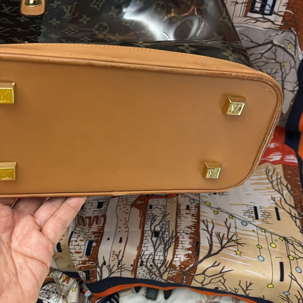 Louis Vuitton Transparent Monogram Tote with Brown Accents- used - Picture 8 of 12